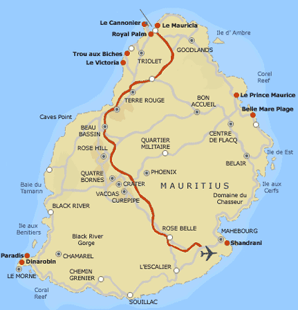 mauritius map